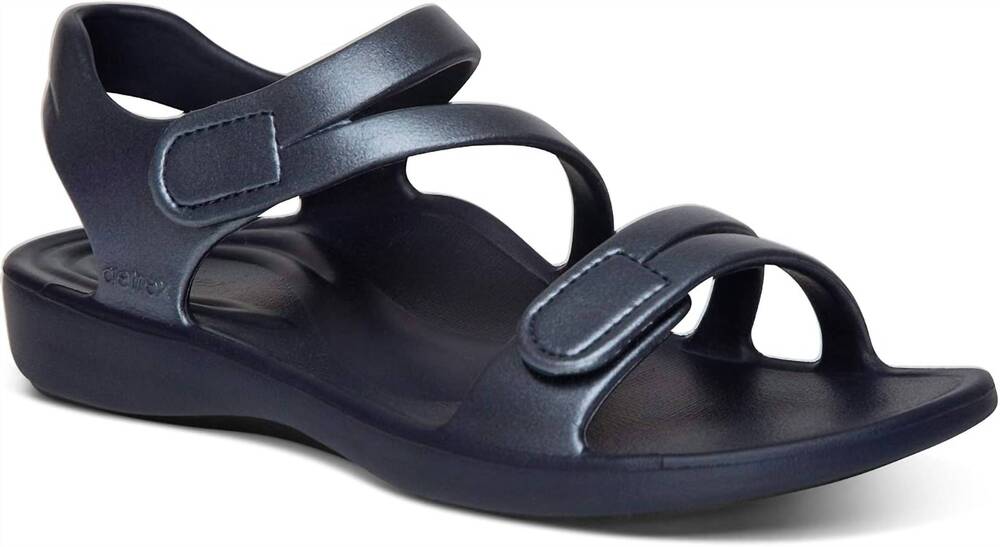 NEW AETREX women's jillian sport sandal in navy